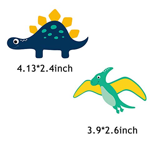 Iron On Patches Heat Transfers For Kids 6 Sheets Dinosaur Stickers Appliques Cute Cartoon Animal Patterns Stickers Clothing Diy Art Decorations #TOP1