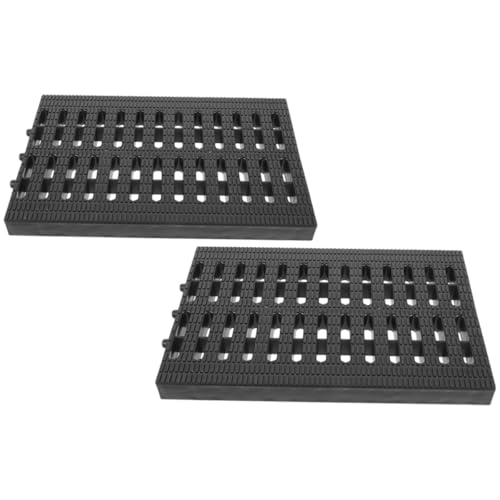 BUGUUYO Tapa de Zanja de Plástico Negro 20X30X25 CM Rejilla de Drenaje Reemplazable para Alcantarillado Exterior 2 Piezas Accesorio para Cocina y Desagüe Urbano