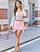 Avidlove Pink Mini Skirts for Women Flowy Lace Skirt Boho Layered Asymmetrical Short Skirt(Pink, XS)