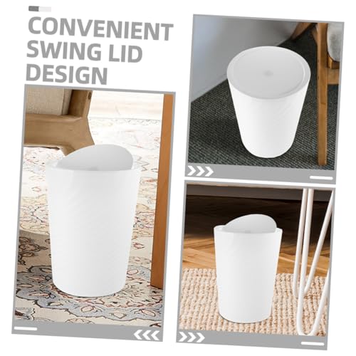 Caneca de basura grande con tapa para cocina y oficina miniatura 4