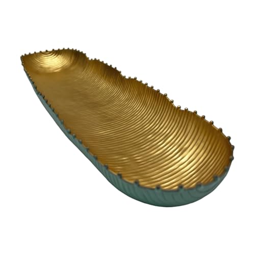 Plato Bergamo Art de aluminio dorado 18 pulgadas miniatura 4
