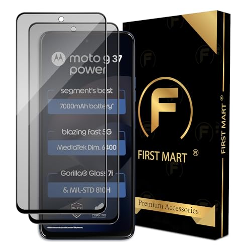Image of FIRST MART Military-Grade Matte Anti-Glare Tempered Glass for Motorola G37 Power and G37 (6.59 Inch) With Installation Kit | Edge to Edge Coverage |Anti Glare, Bubble-Free [2 Pack]