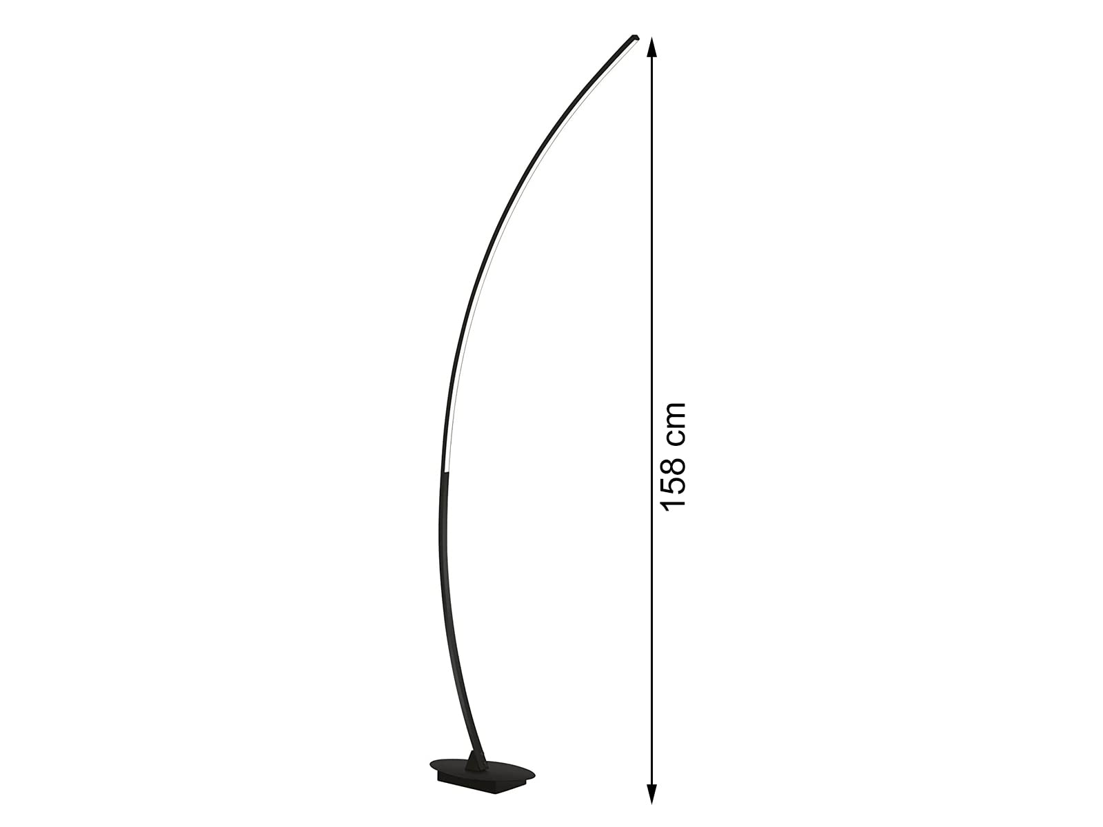 Reality Leuchten Solo R42791132 lampa stojąca LED, metal czarny matowy, w zestawie 11 W LED