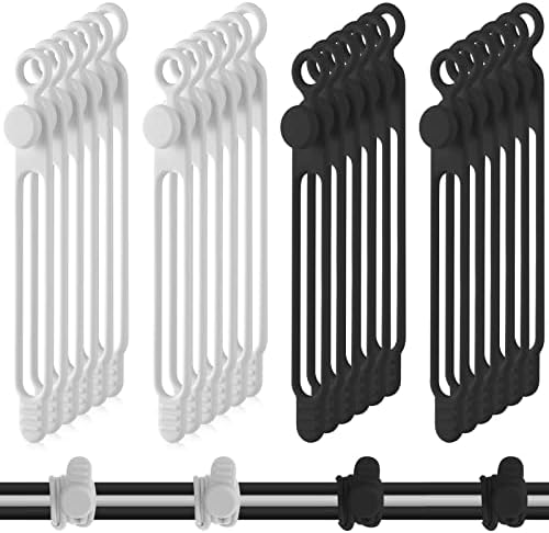 Ringke Reusable Silicone Cable Ties – 15 Pack, Colorful Straps For Cord Organization