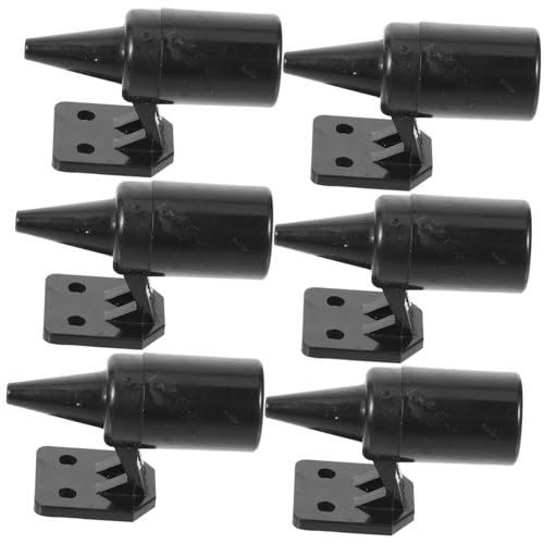 FELTECHELECTR 6 piezas Silbato para Ciervos Coche Negro Resistente Lluvia Frío Ahuyenta Jabalíes Animales Carretera Compatible Parachoques Rejilla