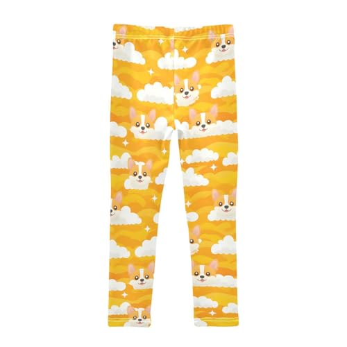 Yellow Dog Cloud Girls Leggings Soft Stretch Workout Yoga Dance Pants for Kids Casual Tights2