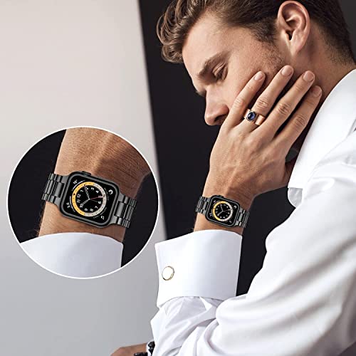 Bracelet maillons intégrés Apple Watch acier boucle moderne 45mm - 2
