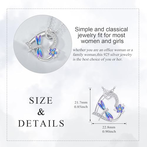 KQF Elephant/Koala/Dog/Duck/Dancer/Dragonfly Necklace for Women Sterling Silver Elephant/Koala Jewelry Pendant Necklace Animal Heart Gifts for Women4