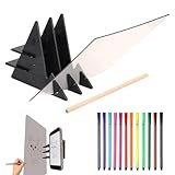Zeichenprojektor für Kinder,Komplettset mit A4 Optischem Zeichenbrett Handyhalter und 12 Farbige Aquarellstifte, Zeichenprojektor für Kinder Erwachsene Ab 10,Ideal zum Zeichnen,Skizzieren&Malen Lernen