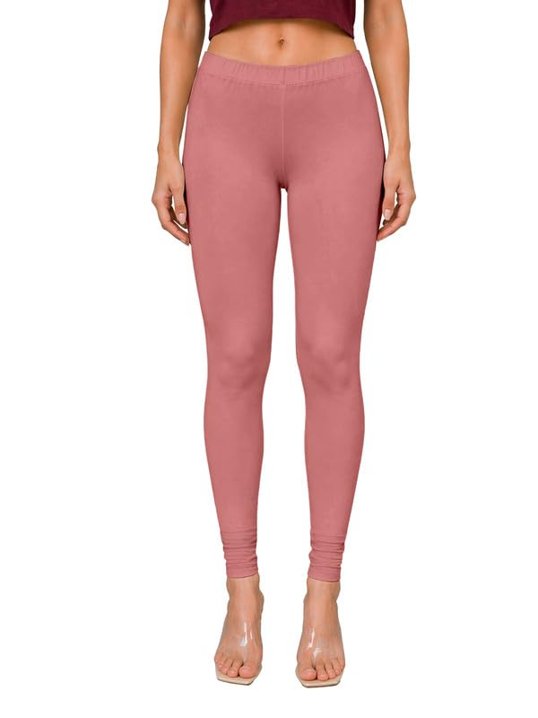 Image of TRENDMALLS Women's Microfiber Elastane Stretch Soft Churidar Length Leggings with Ultrasoft Waistband