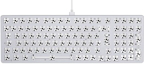 Glorious Gaming GMMK 2 Full Size (96%) Barebones (endast chassi) – Chassi till mekaniskt gamingtangentbord, egen full storlek (96%), aluminium, anpassningsbart, RGB, Internationell/ISO - Vit