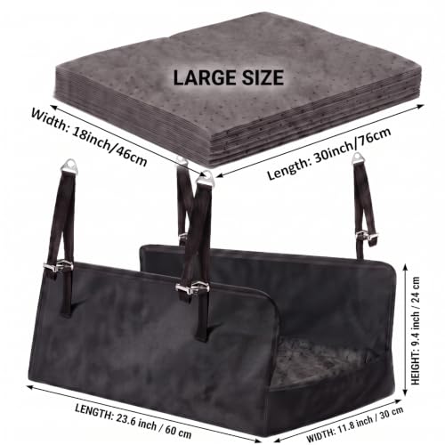 Image of Tallew Universal Engine Diaper Absorbent Pads with 1 Pcs Oil Absorbing Cotton Pads, Not Sfi, Rated Splash Panel Shield Under Diaper Fits 6 to 10 Quart Wet Sump Systems Black