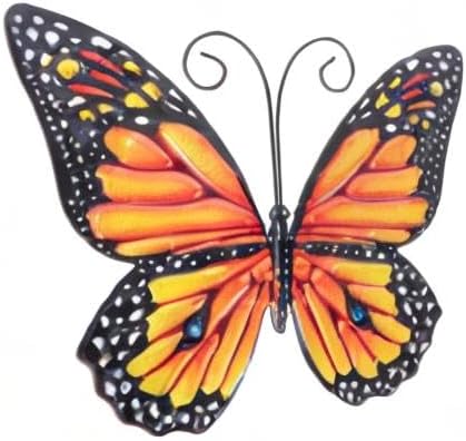Decoración de Pared Mariposa de Hierro Amarilla 16x12 cm miniatura 10