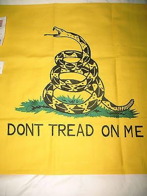 usep Embroidered Sewn Gadsden Tea Party 2x3 Cotton Flag with Tea Party Pin and Clips image 2