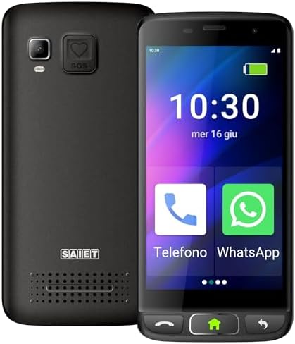 TELEFONO CELLULARE CON GRANDI TASTI FUNZIONE SOS TREVI MAX 10 NERO