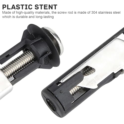 4 Stück M5 WC Sitz Schrauben Set, Robust und Einfach zu Bedienen, Toilettensitz Befestigung, Breites Anwendungsspektrum, Toilettendeckel Befestigung, für WC-Sitzbefestigung (Schwarz)