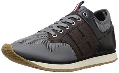 Tommy Hilfiger Unisex Montez Sneaker, Grey, 12 US Men
