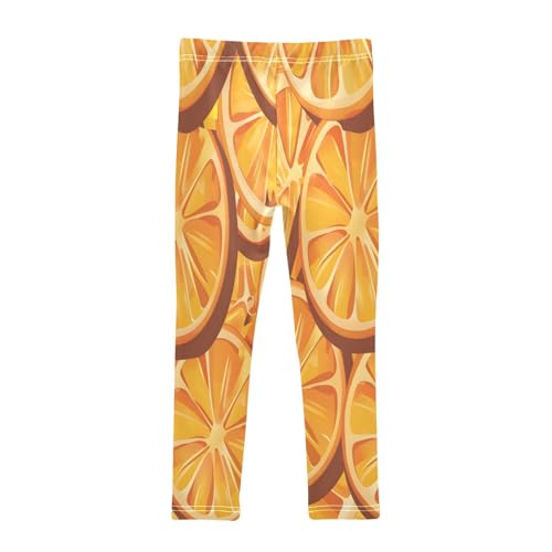 Bolaz Toddler Girls Leggings Printed Yoga Pants Leggings Orange Pieces for Kids2