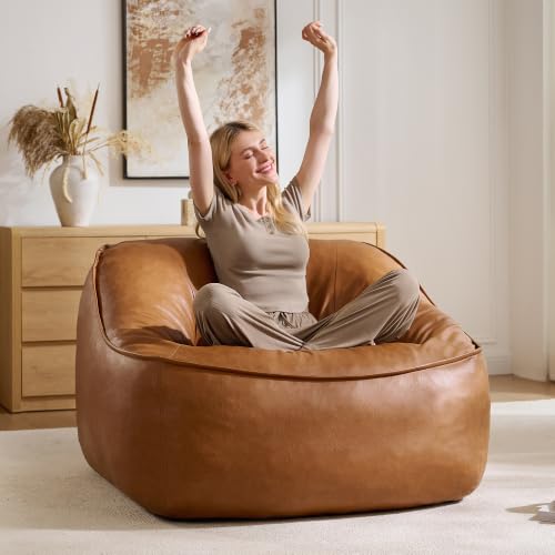 AMERLIFE Faux Leather Lounge Chair