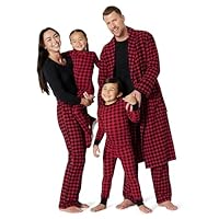 Amazon Essentials Women's Matching Holiday Family Pajama Sets, Classic Buffalo Check, X-Large
