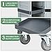 FinerFurnis Commercial Janitorial Cleaning Cart 3-Shelf 2-Cabinet Housekeeping Cart with Lockable Wheels Oxford Bag and Cover Heavy Duty for School Hotel Apartment