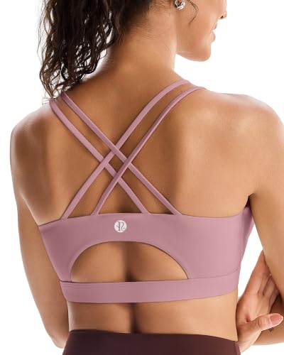 Image of RUNNING GIRL Sports Bras for Women,Padded Sports Bra Tank Top Sexy Crisscross Back High Impact Longline Workout Yoga Bra