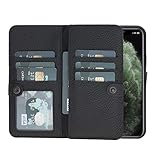 Burkley Case Windsor Premium Genuine Leather Book Cover Style Double Bi-Fold Magnetic Detachable...