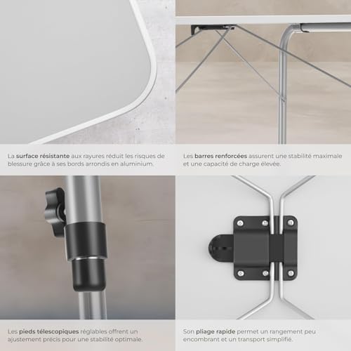 Table de camping pliante extérieur pour vos repas de vacances