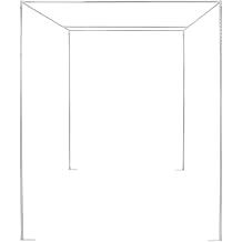 Bed Canopy Frame for Mosquito Net, 6.56 ft Stainless Steel 4-Post Stand