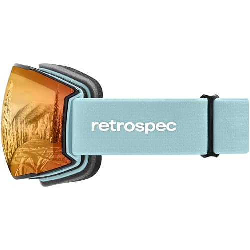 Image of Retrospec Zenith Ski Goggles - Snowboard Goggles for Men, Women, Boys & Girls - 100% UV Protection, Anti-Fog Snow Goggles