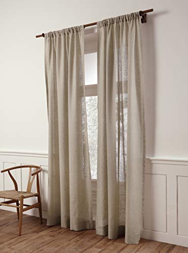 Solino Home Flax Linen Sheer Curtain 108 Inches Long - European 100% Pure Linen Sheer Natural Window Treatment Panel 52 x 108 Inch - Light Filtering Rod Pocket Curtain for Living Room, Bedroom Solino Home Flax Linen Sheer Curtain 108 Inches Long - European 100% Pure Linen Sheer Natural Window Treatment Panel 52 x 108 Inch - Light Filtering Rod Pocket Curtain for Living Room, Bedroom
