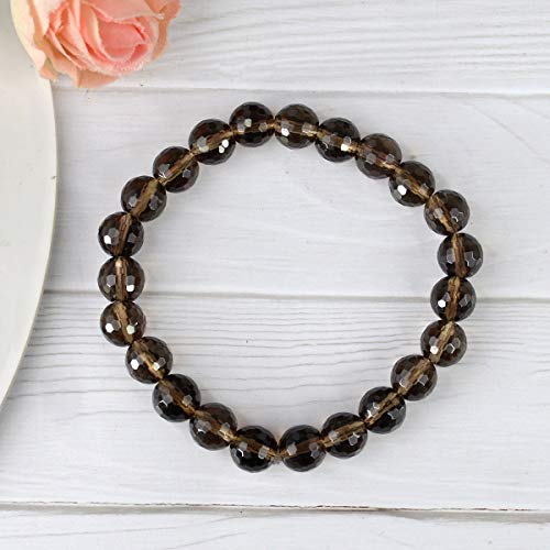 Image of Reiki Crystal Products Certified Natural Crystal Stone 8 mm Faceted /Diamond Cut Beads Bracelet for Men & Women | Reiki Charged Gemstone Bracelet | Multiple Crystal Variants Available