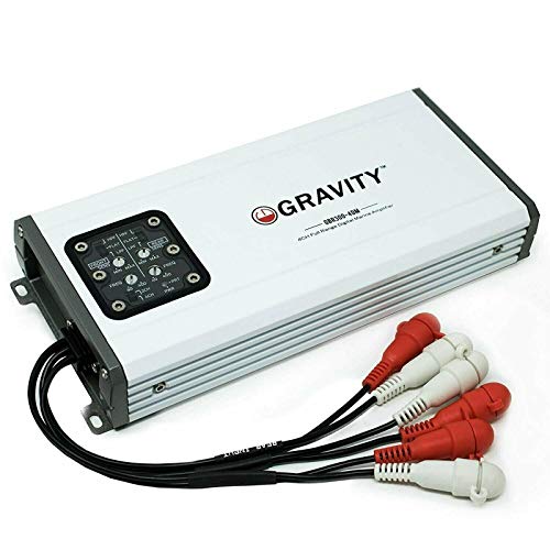 Gravity Gbr300.4Dm True 600-Watt Rms Micro Ultra Compact Digital 4-Channel Full Range Amplifier With Rca Stereo Input - Ipx65 Waterproof - Perfect For Motorcycle, Rv, Atv, Car, Boat, Marine #TOP5