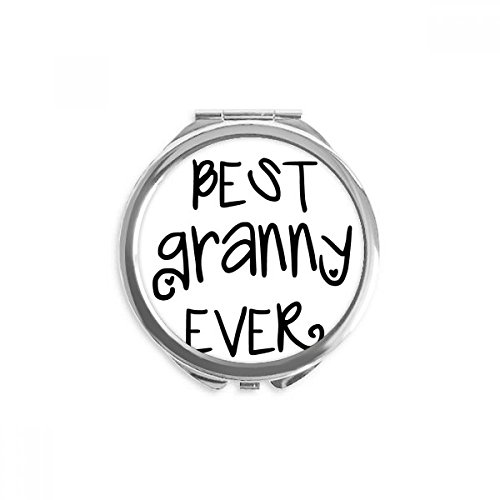 Miroir de poche citations granny rond portable 2,6 pouces multicolore
