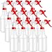 Eccliy 12 Pcs 16 Oz Plastic Spray Bottle, Adjustable Empty Reusable Sprayer for Cleaning, Planting, Water, Bathroom and Kitchen, BBQ, Commercial and Residential (Original,Red)