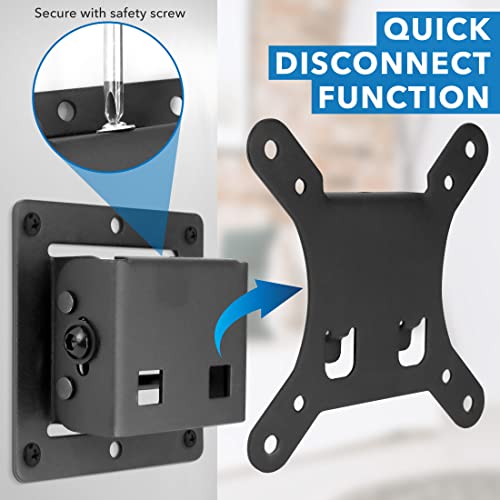 Mount-It! Suporte de parede para monitor de TV pequeno | Suporte de TV RV | Liberação rápida | Serve