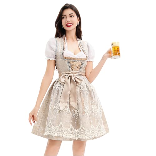 Robe bavaroise femme évite la chaleur costume soubrette manches bouffantes
