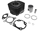 VANEZ Zylinderkit 50ccm kompatibel mit CPI, KEEWAY Hurricane 50, GENERIC XOR 50, Euro 2 Motoren 12mm Bolzen
