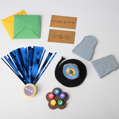 Jeu coréen Gonggi traditionnel avec 5 pierres lestées pour s'amuser en famille - 3