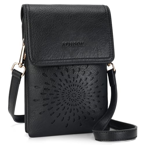 Image of APHISON Small Crossbody Bags for Women Trendy, Leather Phone Wallet Purses Handbags Card Slots with Adjustable Strap