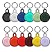 Mllepjdh Case for Airtags Holder Silicone Keyring Case TrackerChain Locator Finder Accessories Anti-Lost Covers