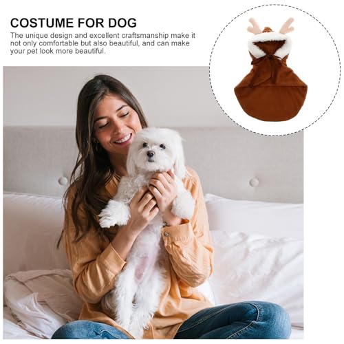 Capa de Disfraz Navideño para Perros Talla XS Marrón miniatura 2