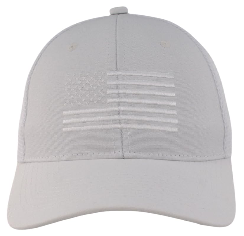Image of American Flag Trucker Cap, Regular & XL-3XL, Big Head Snapback Patriotic Baseball Hat (Up to Size 8)