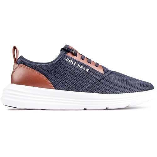 Cole Haan mens Grandsport Journey Knit Sneaker, Navy Ink/Woodbury/Optic White, 12 US