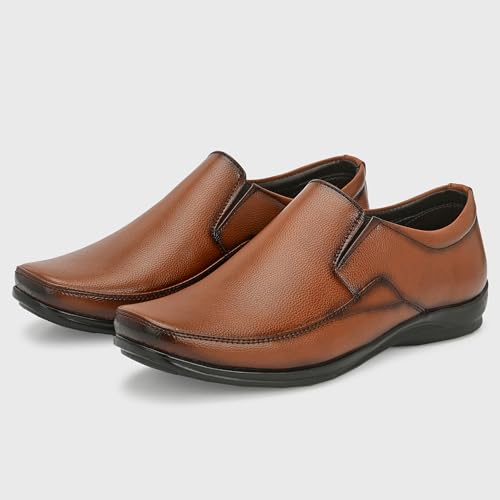 Image of Centrino Men's Formal Shoe | Cushioned Insole Comfortable Shoes | Trendy & Classic Design | Durable TPR Sole Footwear (8112)