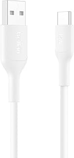 Belkin Eco Braided USB-A to USB-C Cable (1 Meter, 15W) - Soft, Flexible Fast-Charging Cable, Type C Charger Cord for iPhon Price In India