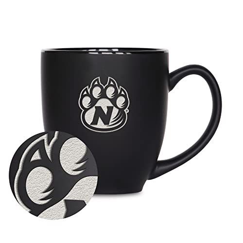 Rico Industries NCAA Northwest Missouri State Bearcats Standard 15oz Matte Black Ceramic Bistro Mug