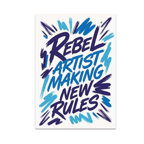 Artistic Rebellion Poster Print - Rebel Artist Making New Rules - 13x19 - Modern Creative Decor