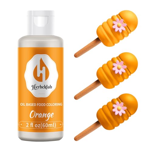 Orange Oil Based Food Coloring – 2 fl oz Professional Grade Concentrated Oil Food Dye for Melting Chocolate, Candy Melts, Cake Pops, Strawberries &amp; Baking