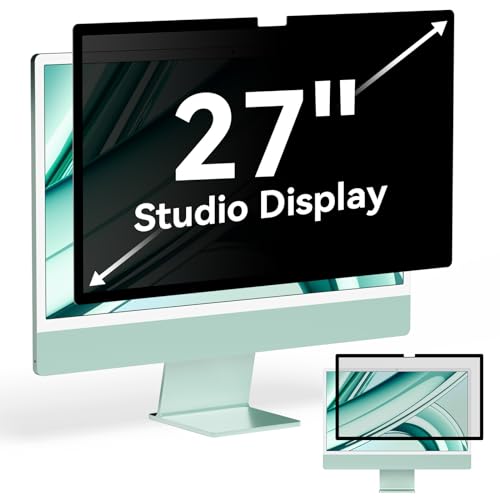 Privacy Screen for iMac 27 Inch Studio Display Desktop Computer Monitor, Anti Glare Blue Light Filter Shield, Upgraded Anti Spy 27 Inch iMac Privacy Protector by Protescreen - Used condition - US$50.50